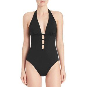 Ralph Lauren One Piece Swimsuit Black Lattice 4
